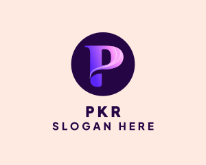 Purple Gradient Letter P logo design