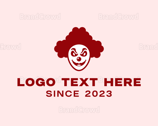 Scary Clown Halloween Logo