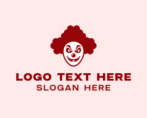 Scary Clown Halloween Logo