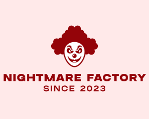 Scary Clown Halloween logo design