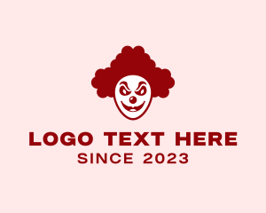 Scary Clown Halloween logo design