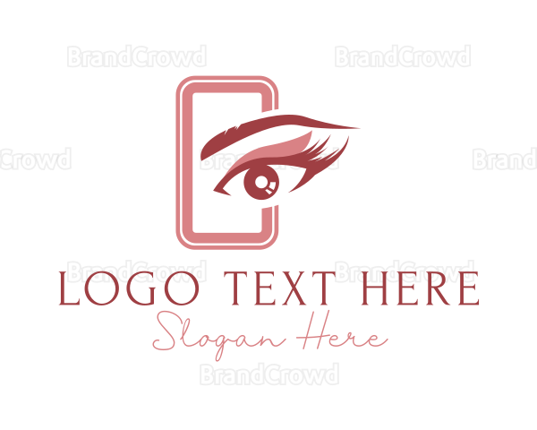 Eyelashes Beauty Makeup Logo