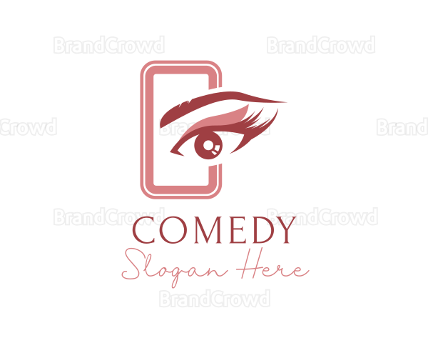 Eyelashes Beauty Makeup Logo