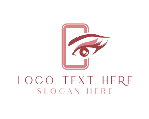 Lady - Eyelashes Beauty Makeup logo design