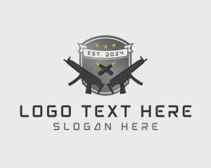 Bullet - Riffle Gun Bullet logo design