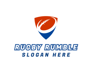 Rugby - Red Blue Football logo design