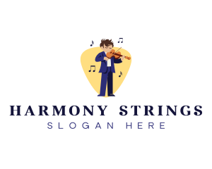 Violin Musician Performer logo design