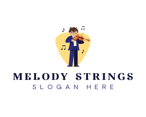 Violin Musician Performer logo design