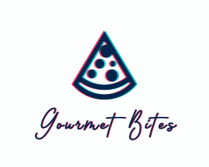 Dining - Pizza Dining Glitch logo design