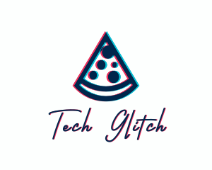 Glitch - Pizza Dining Glitch logo design