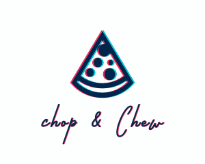 Fast Food - Pizza Dining Glitch logo design
