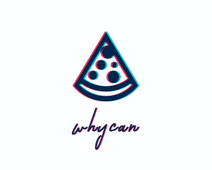 Snack - Pizza Dining Glitch logo design