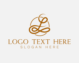 Letter L - Wedding Script Signature logo design