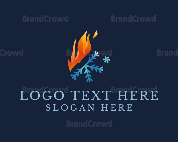 Gradient Fire Snowflake Logo