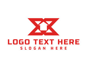 Alphabet - Modern X Arrow logo design