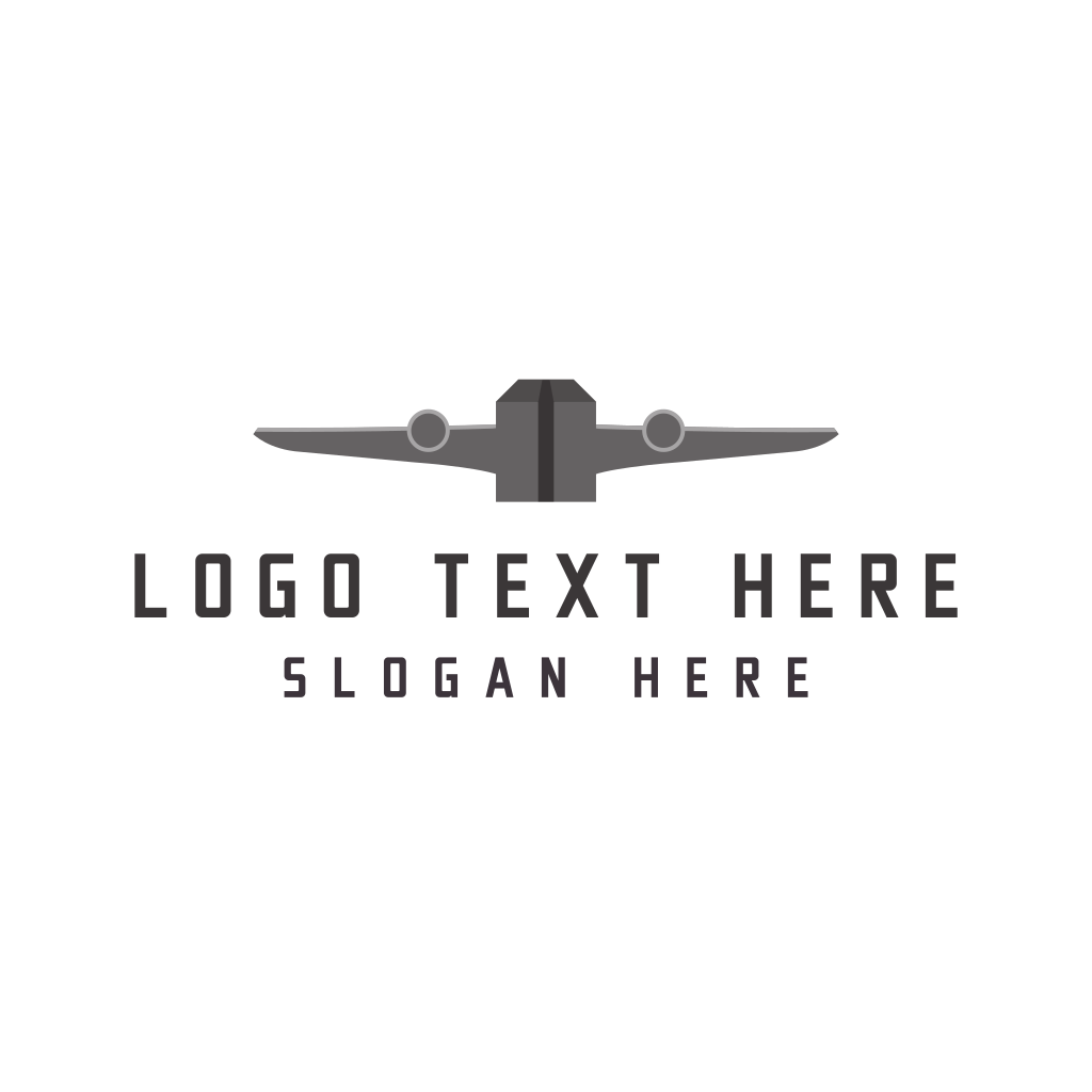 Flying Cargo Plane Logo 