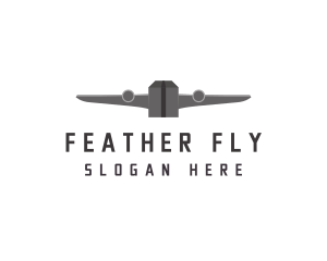 Flying  Cargo Plane logo design