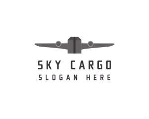 Flying  Cargo Plane logo design