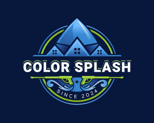 Water Pressure Wash Cleaning logo design