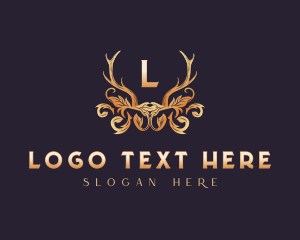 Horns - Antler Horn Ornament logo design