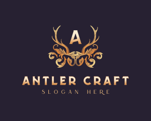 Antler Horn Ornament logo design