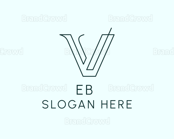 Modern Agency Brand Letter V Logo