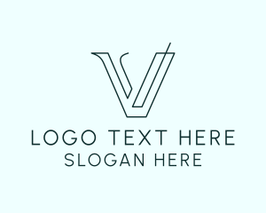 Business - Modern Agency Brand Letter V logo design