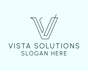 Modern Agency Brand Letter V  logo design