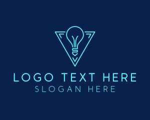 Light Bulb - Futuristic Bulb Innovation logo design