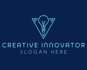 Futuristic Bulb Innovation logo design