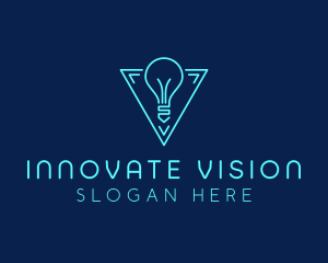 Futuristic Bulb Innovation logo design