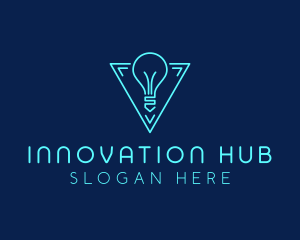 Futuristic Bulb Innovation logo design