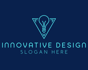 Futuristic Bulb Innovation logo design