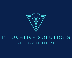 Futuristic Bulb Innovation logo design