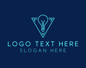 Light - Futuristic Bulb Innovation logo design