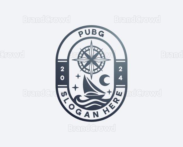Sail Boat Navigation Logo