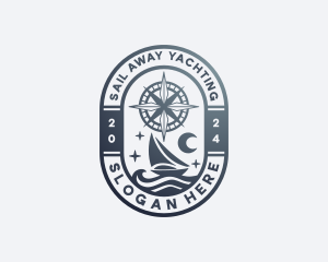 Sail Boat Navigation logo design