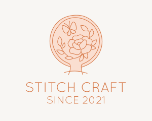 Embroidery - Butterfly Nature Embroidery logo design