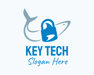 Shark Lock Security logo design