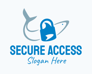 Passcode - Shark Lock Security logo design