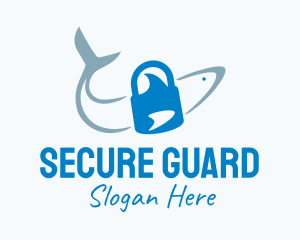 Shark Lock Security logo design