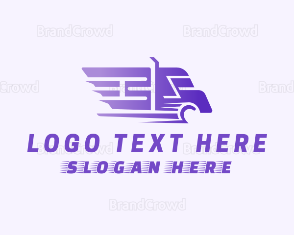Purple Logistics Truck Logo