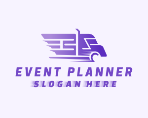Purple Logistics Truck  Logo
