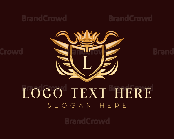 Shield Wing Crown Logo