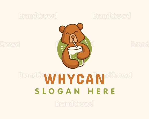 Smoothie Beverage Bear Logo
