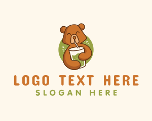 Smoothie Beverage Bear logo design