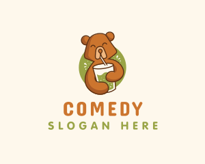 Coffee - Smoothie Beverage Bear logo design