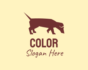 Brown Dachshund Dog Logo