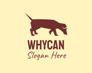 Brown Dachshund Dog Logo