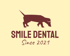 Pet Clinic - Brown Dachshund Dog logo design